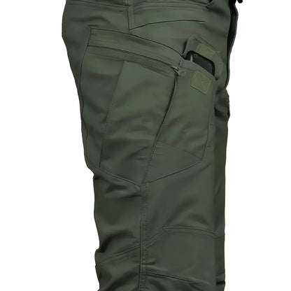 Men's Casual Multi Pocket Tactical Cargo Pants for Outdoor Hiking.