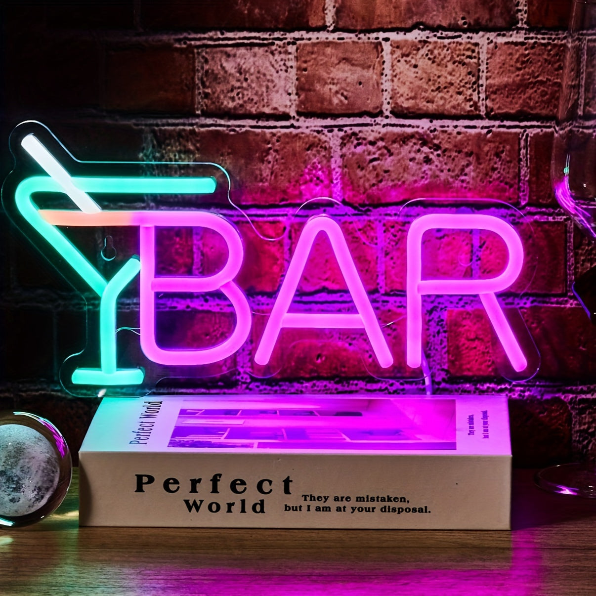 USB-powered backboard LED neon light bar for room decor.