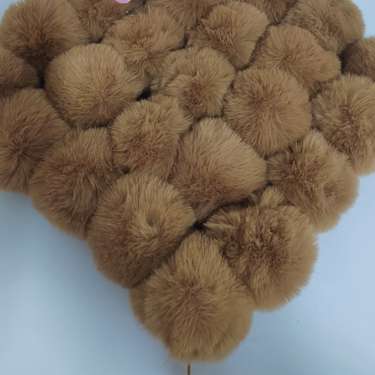 Set of 20 8cm Faux Rabbit Fur Pom Pom Keychains, Fluffy Balls attached to Elastic Loop for Hats, Keychains, Scarves, Gloves, Bags and other Accessories