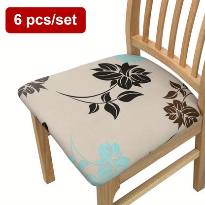 4/6 Elastic Chair Cushion Covers with Print