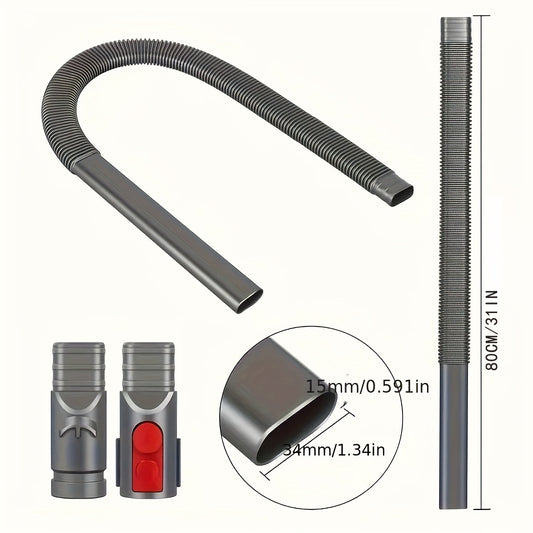 Keep your Dyson V6 V7 V8 V10 V11 V12 V15 cordless vacuum in top condition with this set of dryer vent cleaning accessories. The kit includes a type connector, a soft long hose, and a flexible crevice tool, perfect for cleaning corners and gaps in your