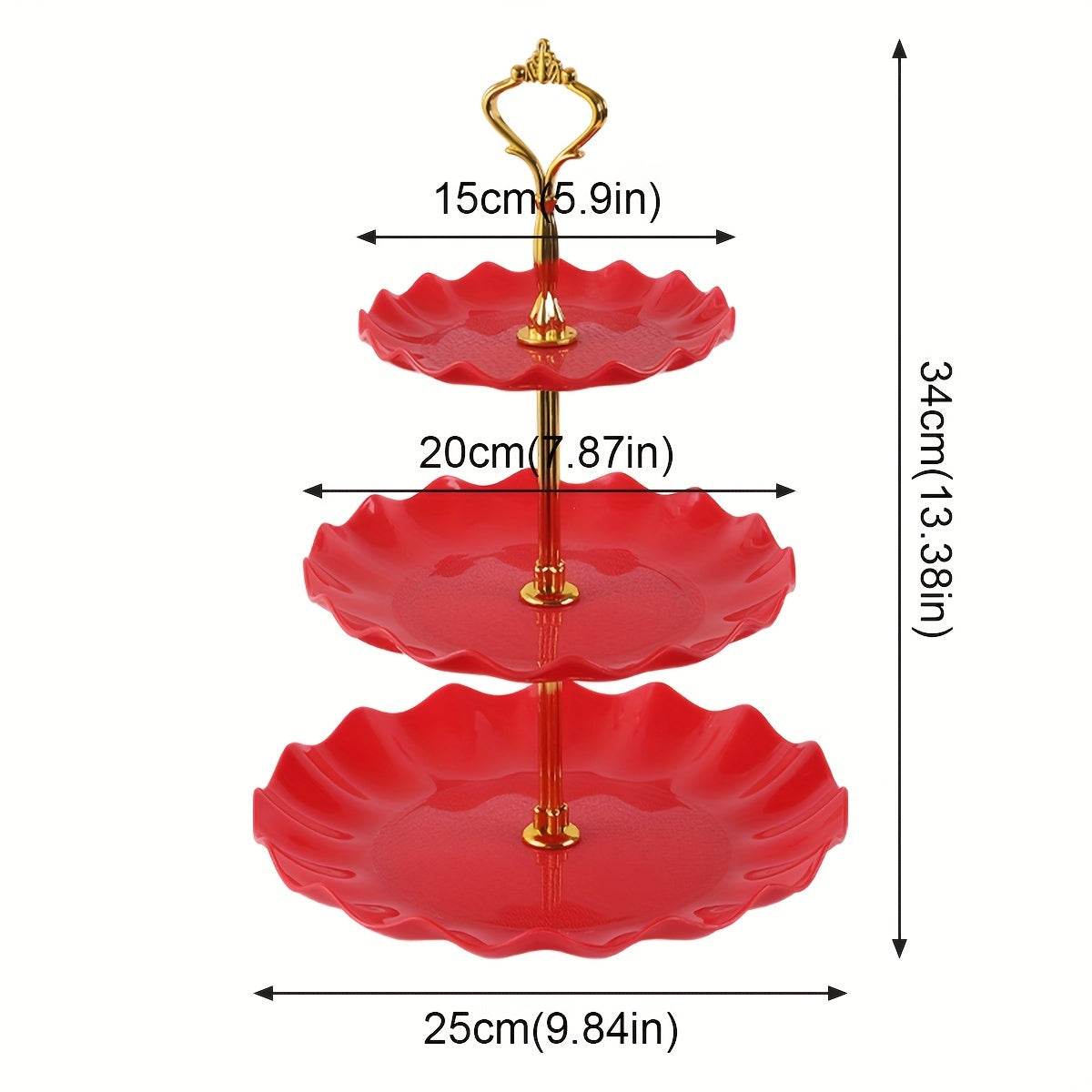 2-piece plastic cupcake stand for weddings, parties, and holidays. Versatile display for various occasions and themes.