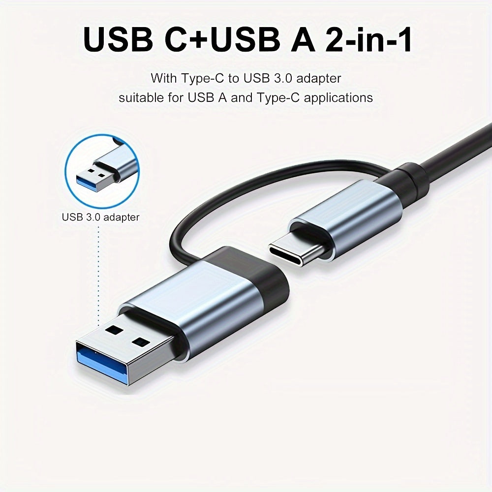 Multi-functional USB C hub with various ports for MacBook Pro/Air and USB C laptops.