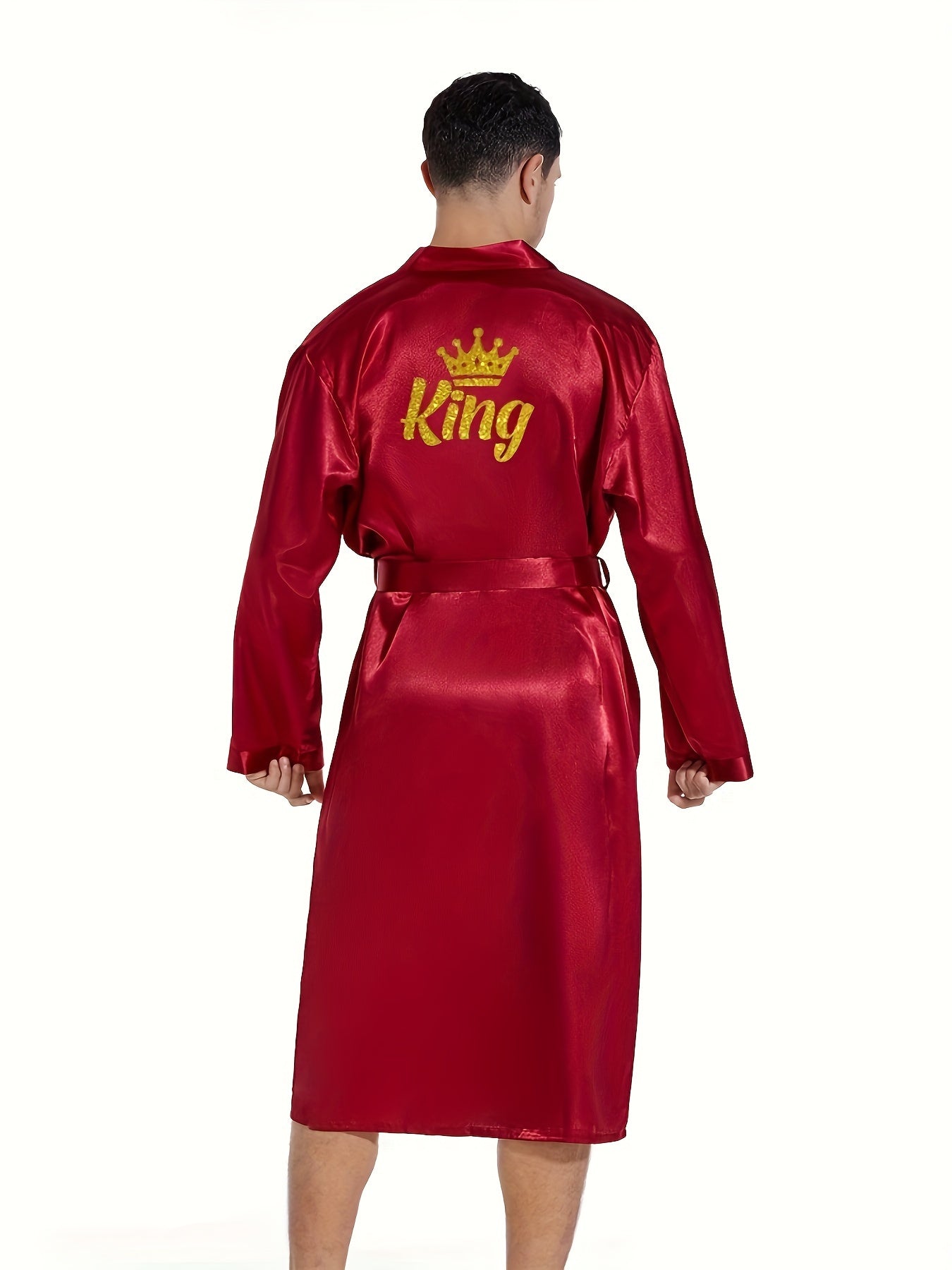 Men's KING Printed Robe for Home Pajamas.