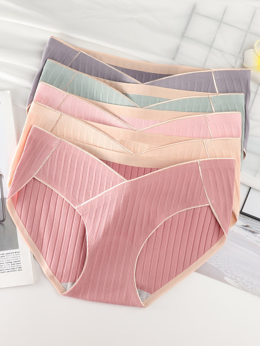 5 low waist cotton briefs for pregnant women.