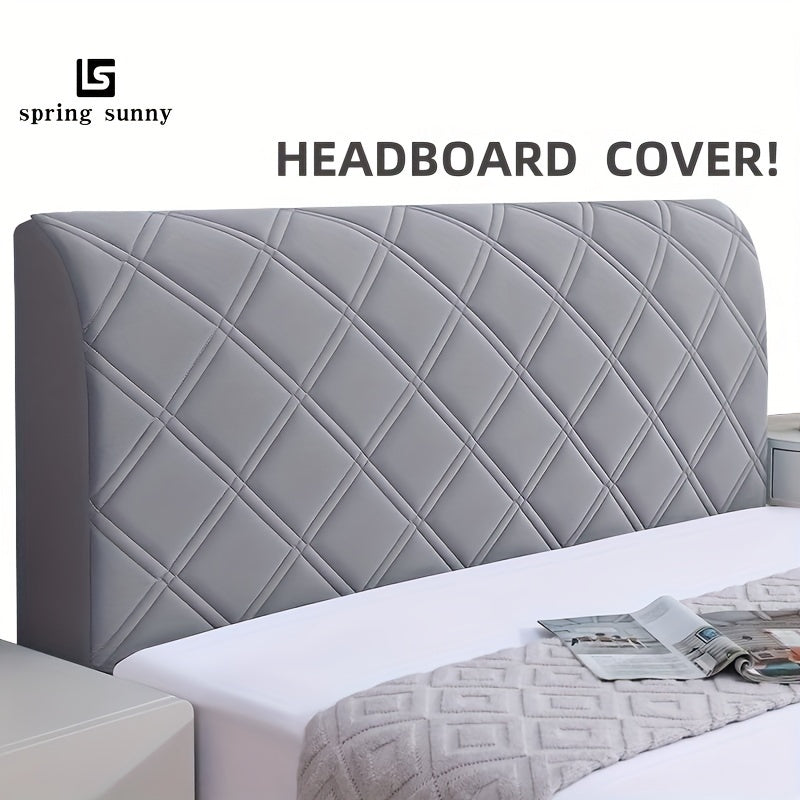 Protect your headboard with this luxurious Quilted Headboard Cover. Made with soft and comfortable short plush fabric, this cover is thicken and dustproof, providing excellent protection for your full size bed. The machine washable cover features