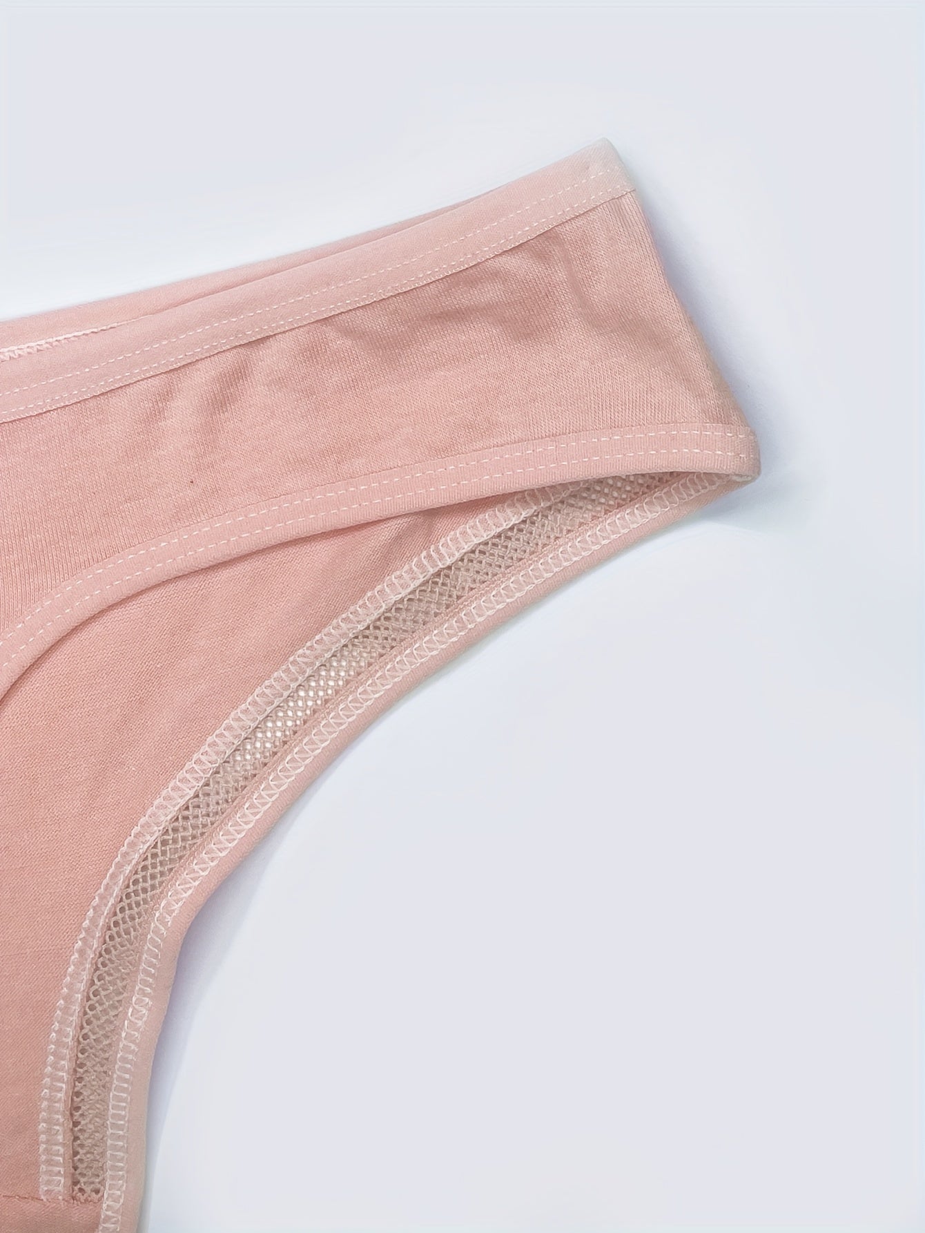 3 Simple Solid Thongs for Women, Soft & Comfy Stretchy Panties