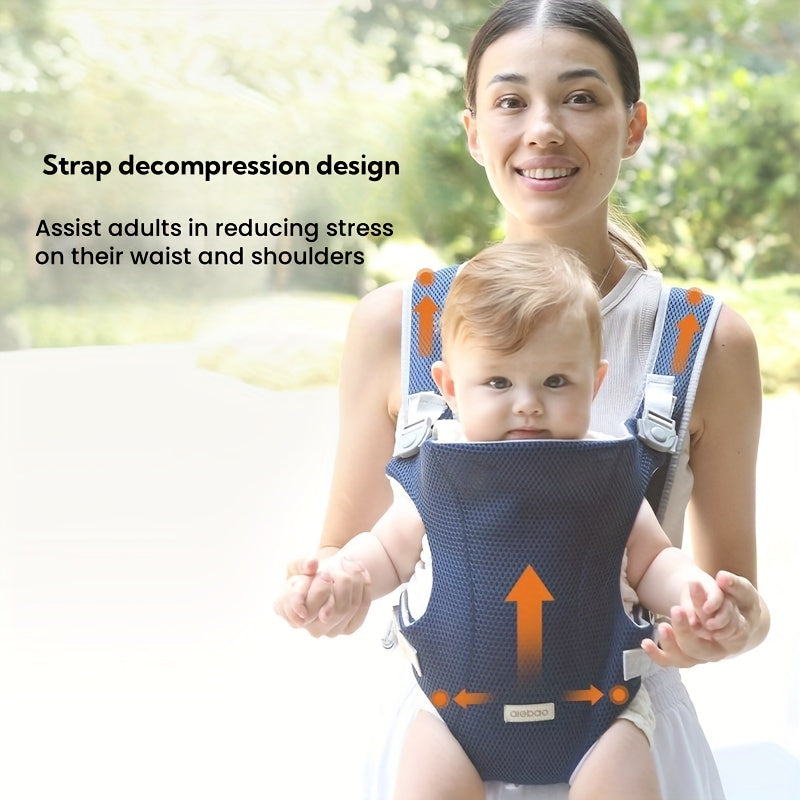 Lightweight all-season waist stool carrier for kids in deep gray, red, or navy - easy to carry while traveling.