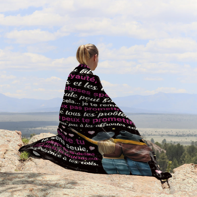 Unique and creative gift idea for sisters - Text Element 1pc. Perfect for birthdays, Christmas, Mother's Day, or as a wedding blanket. This versatile throw blanket is ideal for home decoration and provides a soft and comfortable addition to any bed.