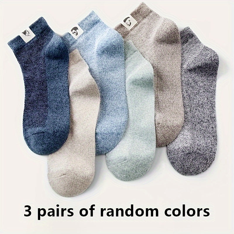 6 pairs of men's mid-calf socks for summer, anti-odor, sweat-absorbing, breathable mesh.