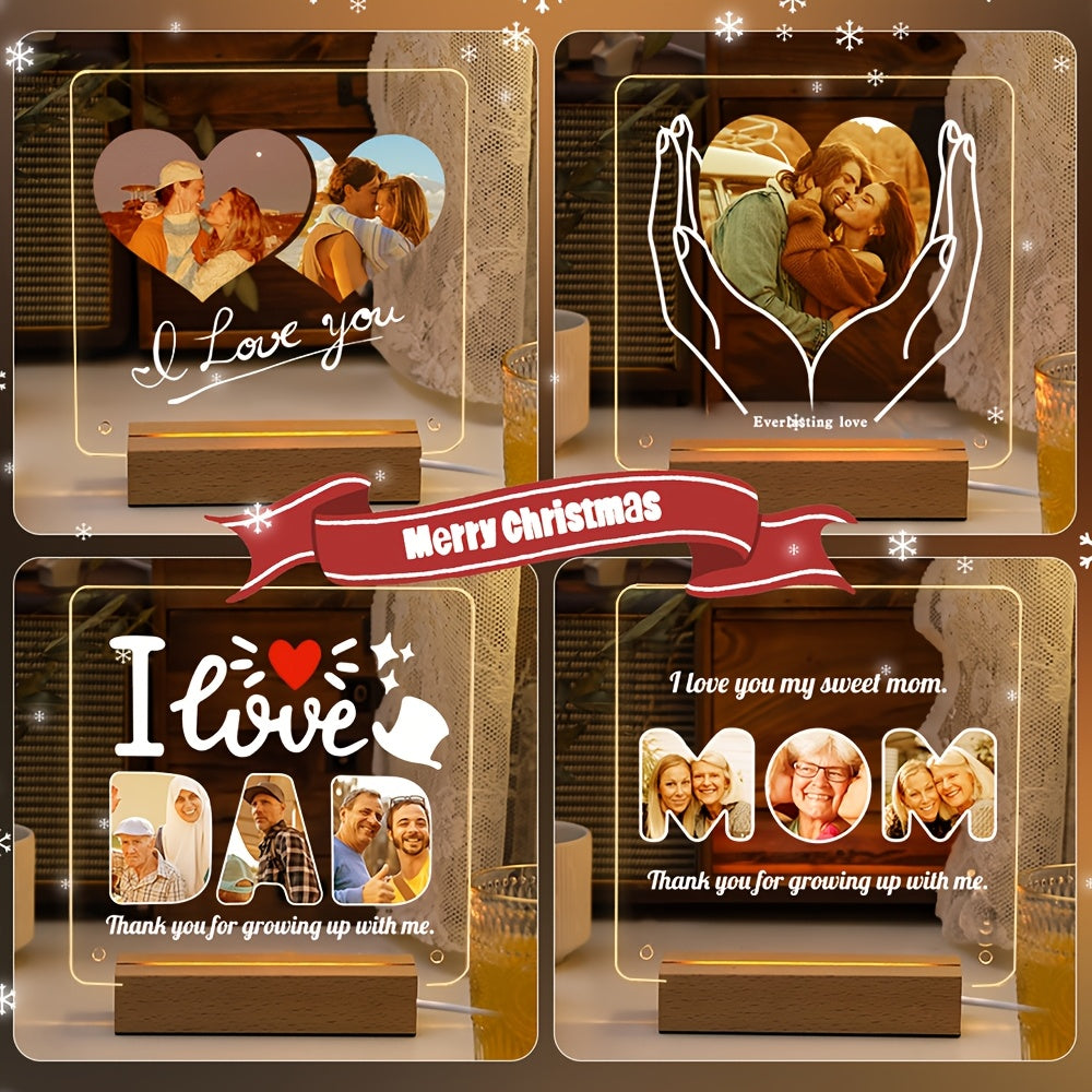 Beautiful Presentation, Bespoke Photo Decoration - Customized Acrylic Frame for Pets, Family & loved ones | Perfect for Christmas, Mother's Day, Father's Day & Valentine's Day Gifts