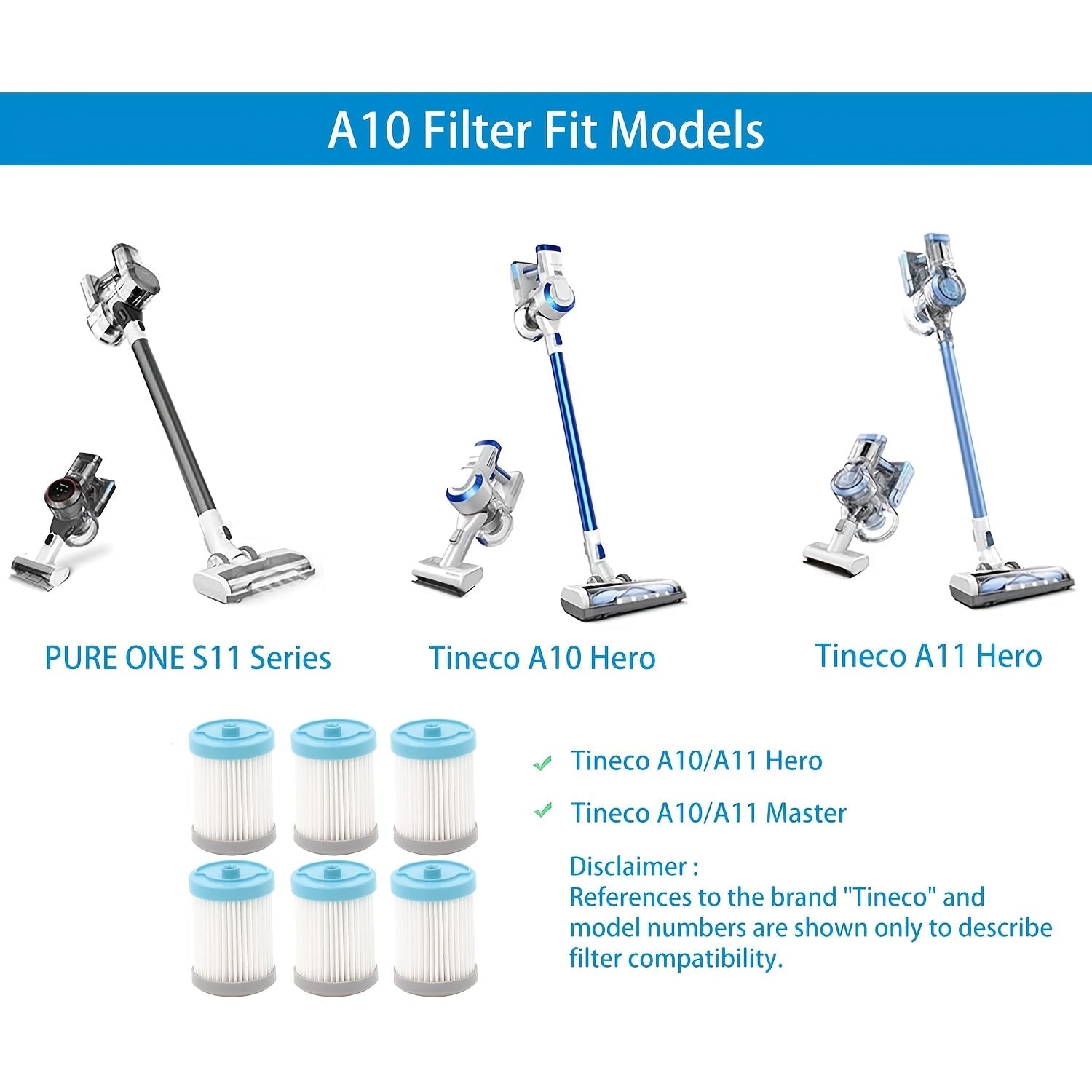 Enhance the functionality and lifespan of your CERO Cordless Vacuum with our Filter Replacement Kit. Made from durable plastic, these filters are compatible with Tineco A10/A11 Hero models and work to improve suction and overall performance.