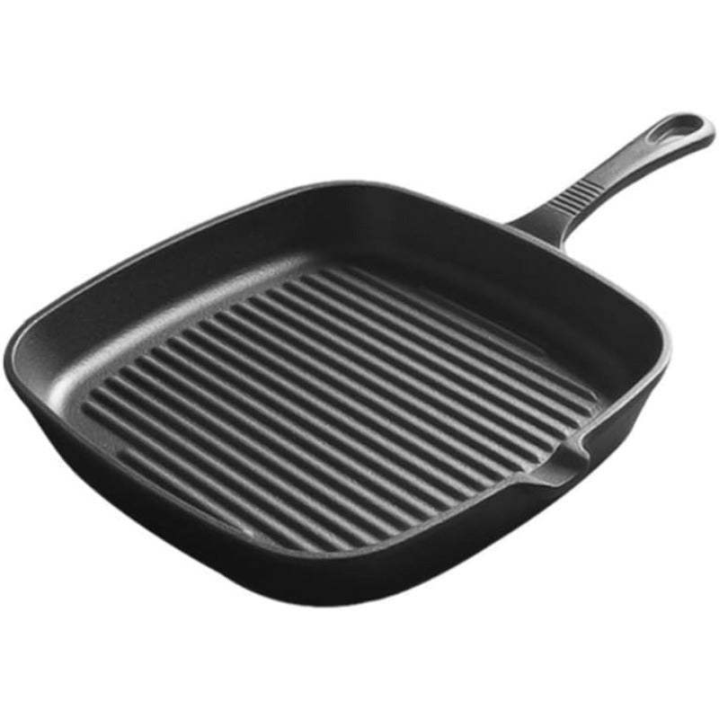 1 piece Cast Iron Skillet - Non-Stick Steak Grill Frying Pan and Saucepan, Ideal for Kitchen Cooking, Works with Gas and Induction Cooktops, Reliable and Multi-functional for Powerless Use