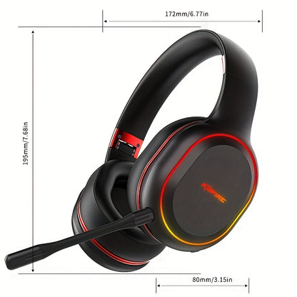 KOFIRE UG-05 2.4GHz Wireless Gaming Headset for PC, Laptop, PS5, PS4, Mobile Phones, 30 Hours Playtime with Removable Mic