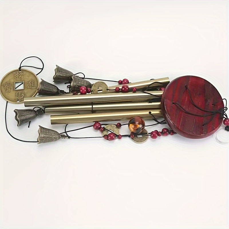 Creative copper bell wind chime for home decoration.