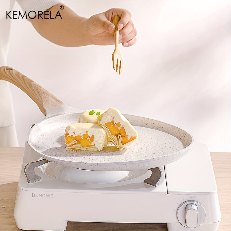 One Medical Stone Crepe Pan by KEMORELA for Making Tortillas, Quesadillas, Faas, Pancakes, and French Toast on Induction Cooker. Complete with Cookware, Kitchen Utensils, Gadgets, and Accessories for your Home Kitchen.