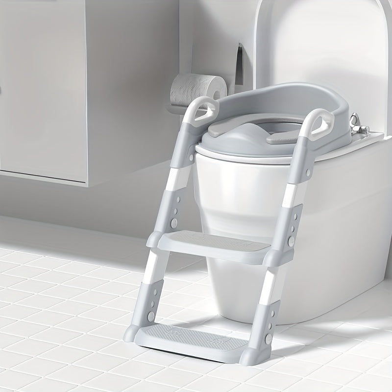 Adjustable Toilet Training Seat with Step Stool Ladder and Handle