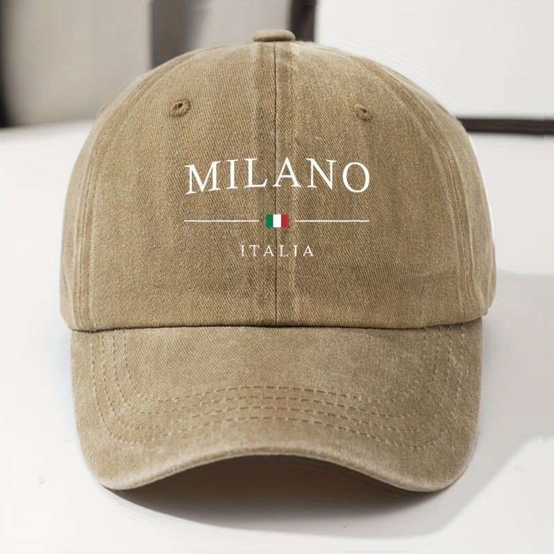 MILANO Fashion Printed Breathable Baseball Cap, Vintage Dad Hat