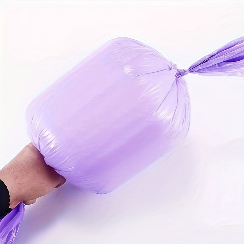 Large and sturdy garbage bags designed to fit in a Diaper Genie pail, specifically created to absorb odors from diapers, making them convenient and efficient for diaper disposal.