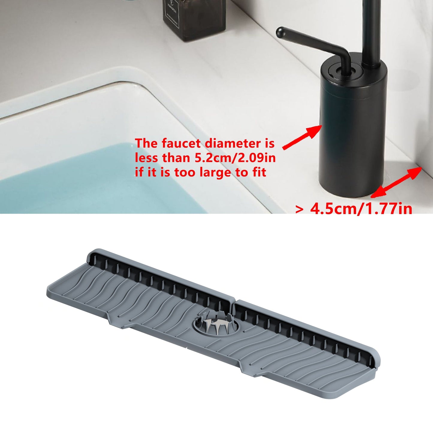 Faucet Silicone Drain Mat, Sink Mat