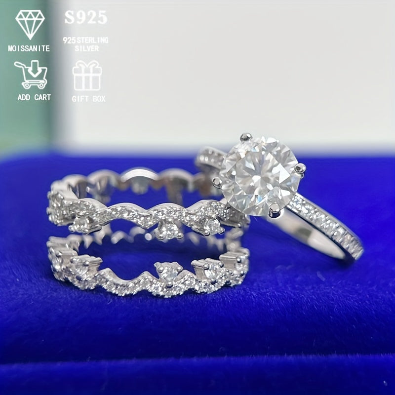 This elegant 2ct Moissanite semi-set flower women's ring is made from approximately 5.6g of S925 pure silvery low allergy material. Designed in a bohemian style, this fashion piece is perfect for daily wear, parties, music festivals, and more. It makes a