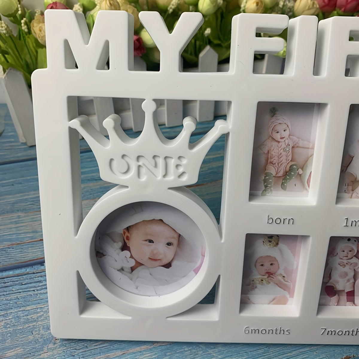 Photo Frame for Growth Records - Creative Design for Tabletop or Wall Display (40*19*2.5cm/15.74*7.48*0.98in)