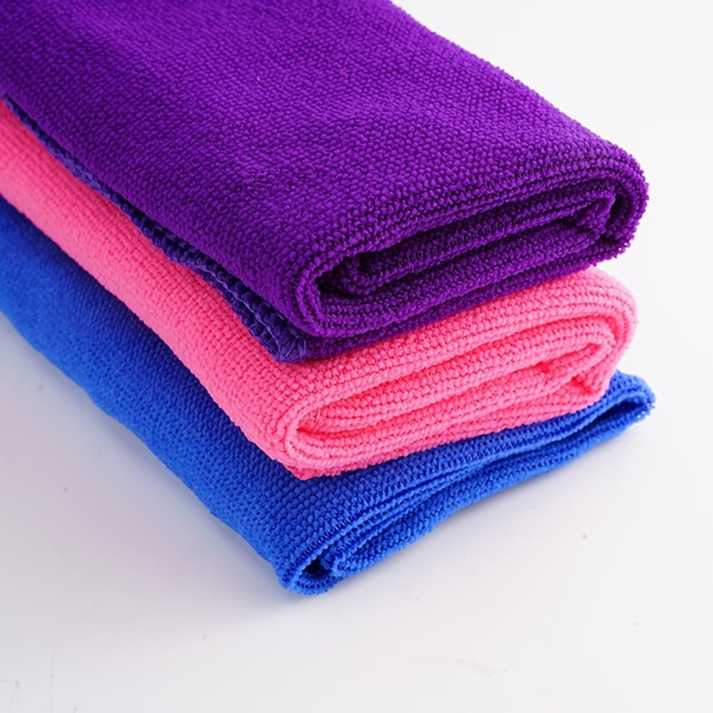 Modern Microfiber Towel - 34.98x74.98 cm, 100% Polyester, Ideal for Barber Shop, Bathroom, Beach, Pool, Gym - Pink/Purple/Blue