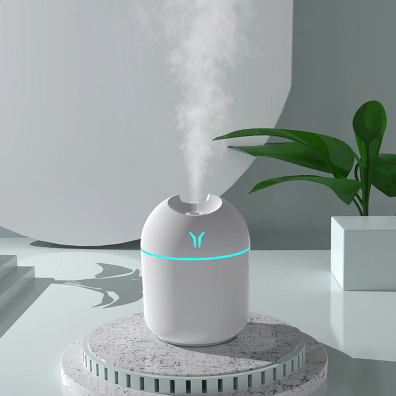 USB-Powered Essential Oil Aroma Diffuser & Humidifier with Cold Mist, Colorful Night Light - Enhances Room Freshness & Plant Health, Available in White, Mint Green, Pink, Home Aroma Diffuser