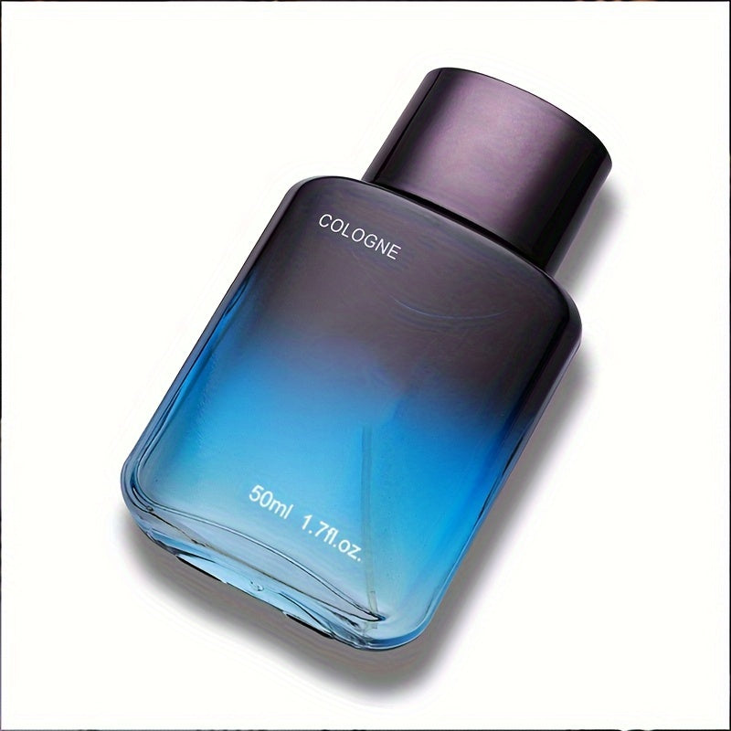 50ml of ocean-inspired men's cologne with a long-lasting fresh scent and woody notes, great for dates and parties. Ideal gift for boyfriend.