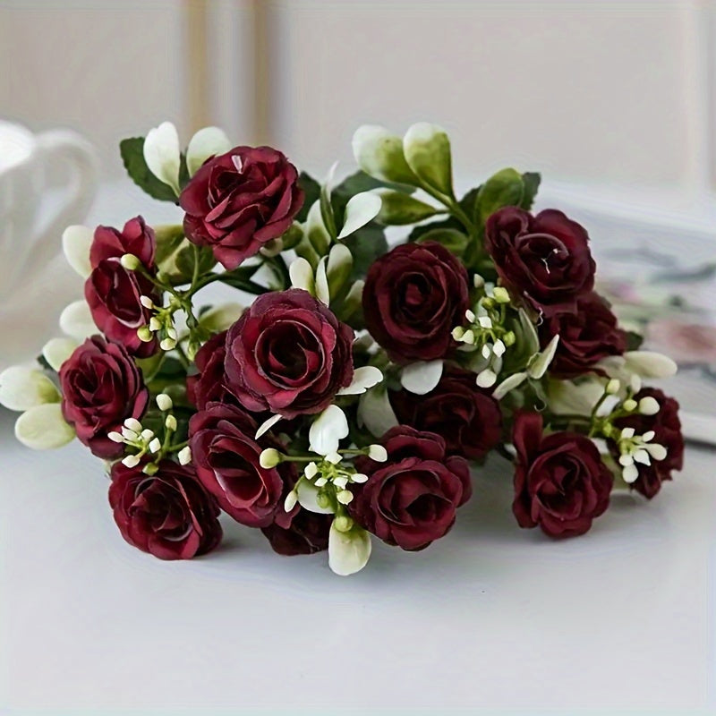 Artificial rose bouquet for weddings, birthdays, and home decor - ideal for any room.