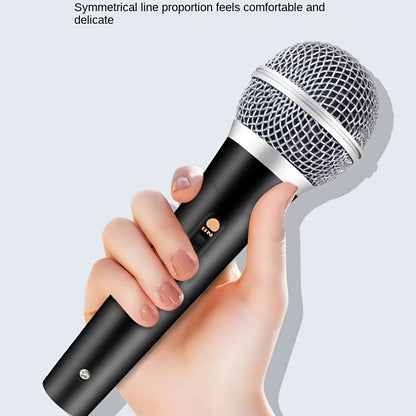 Dynamic microphone trolley for karaoke singing with wired handheld microphone