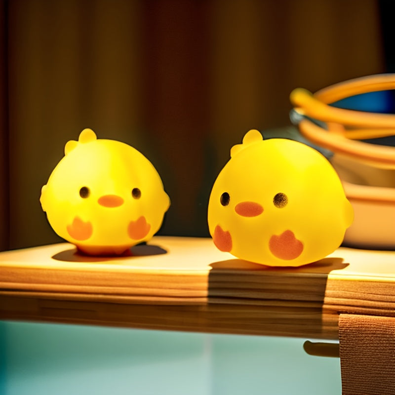 Duck LED night light with toggle control and battery-power, perfect gift for friends and family.