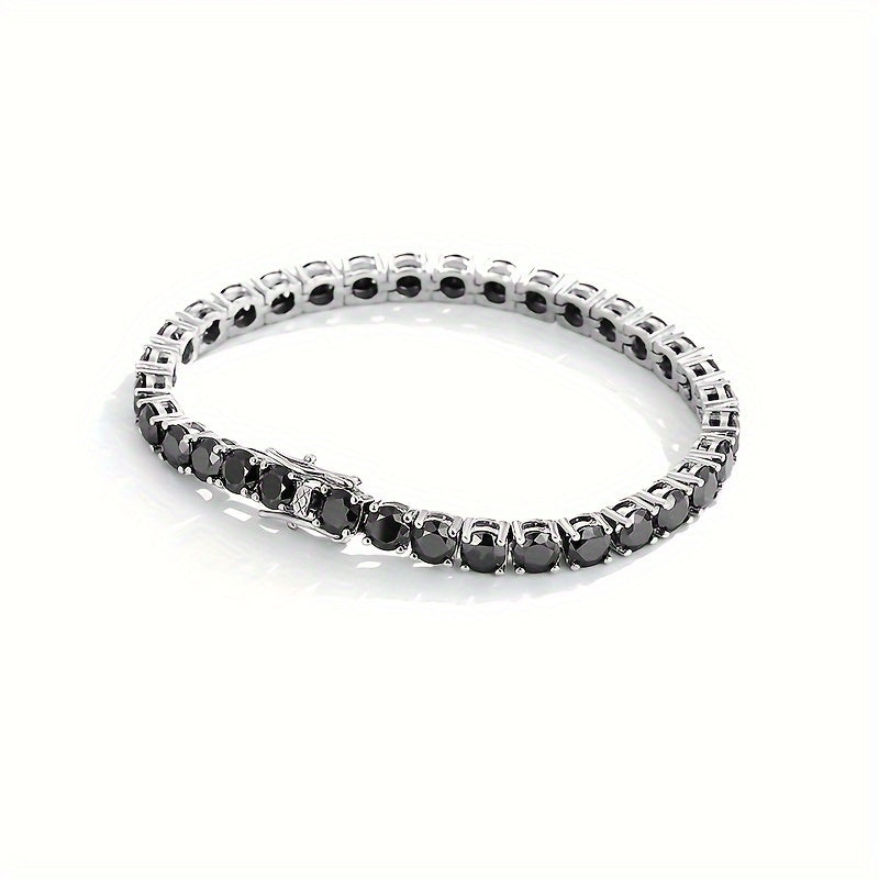 Shiny Moissanite Tennis Bracelet in 925 Sterling Silver, with Gift Box - Perfect Anniversary, Wedding, or Birthday Gift