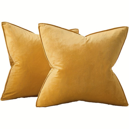 Set of 2 Soft Velvet Throw Pillow Covers for Sofa, Bedroom, Car - No Pillow Insert Included