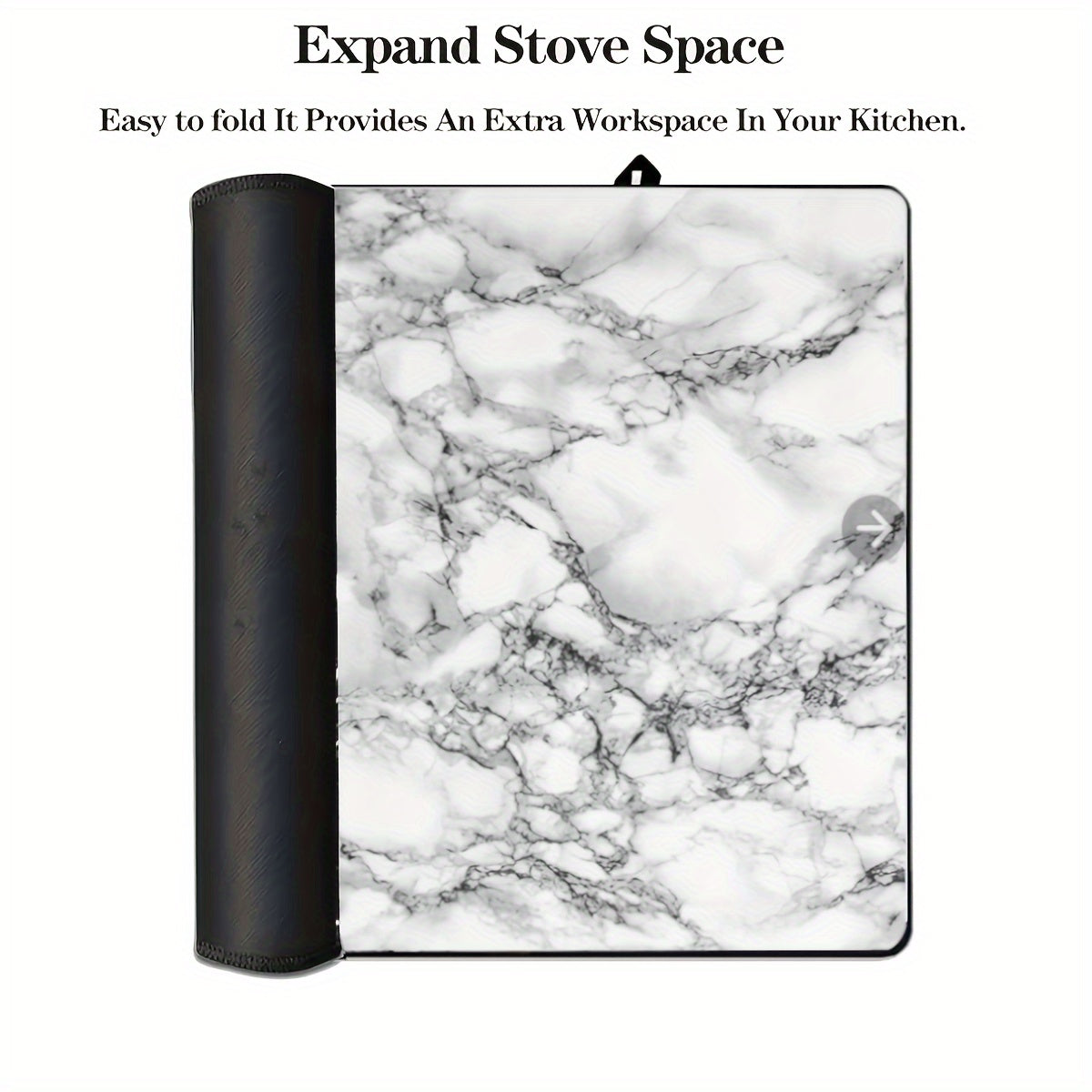 This multipurpose kitchen accessory is a 1 piece marble non-slip stove top cover that is heat resistant and designed to protect induction cookers. It is foldable and can also be used as an electric range mat to prevent scratches. In addition, it is