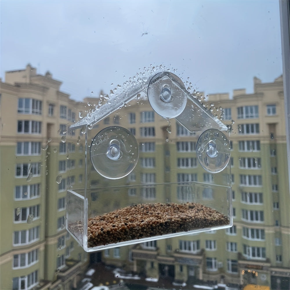 Use this Acrylic Window Bird Feeder to Bring Wild Birds to Your Home!