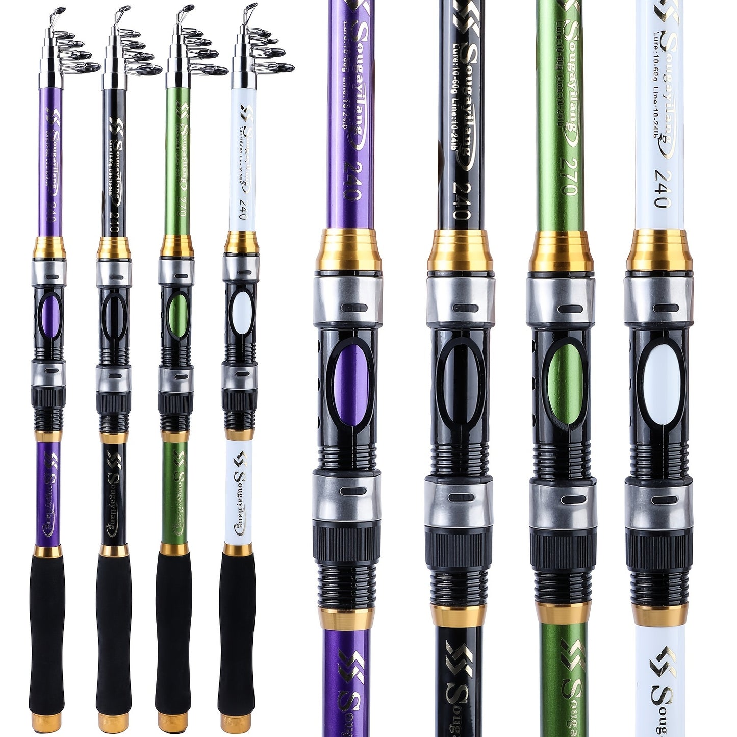 Sougayilang Telescopic Fishing Rod is a portable, durable fiberglass rod with medium action and extendable length for versatile saltwater fishing.