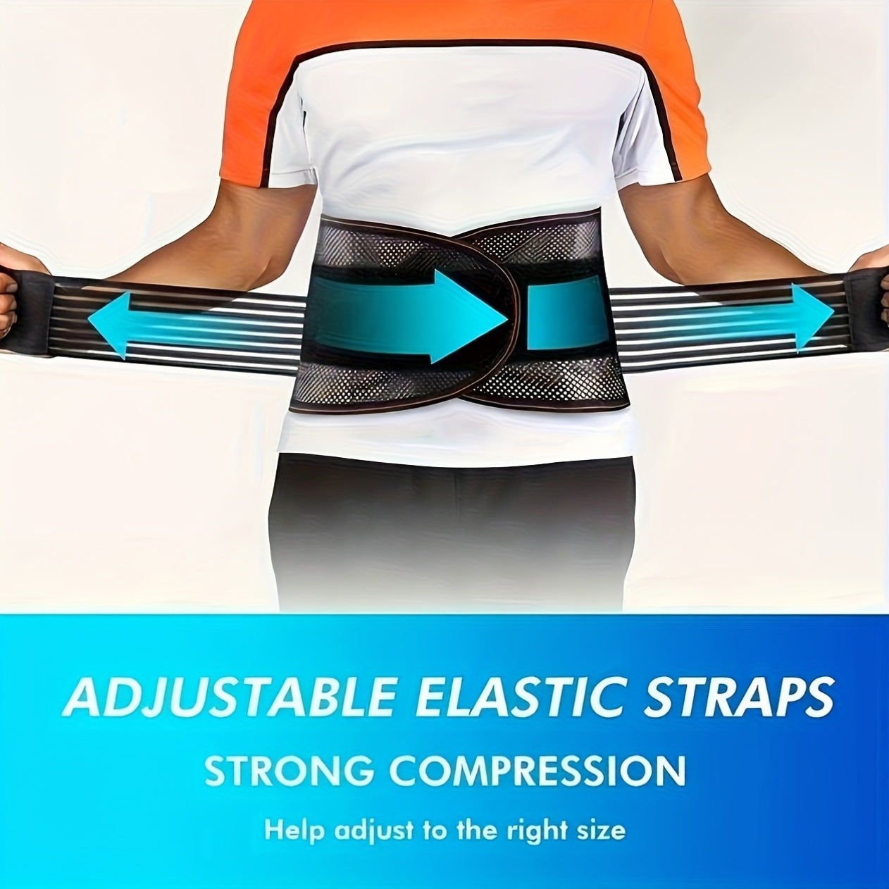 New breathable mesh waist support with steel plate reinforcement for sports and fitness, suitable for weightlifting and adjustable for squats.