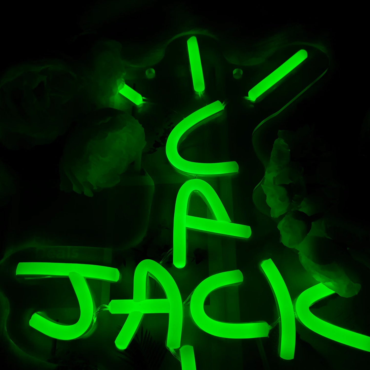 USB Powered Neon Jack Sign, versatile wall decor for bedroom, home bar, or party, switch control, no battery needed