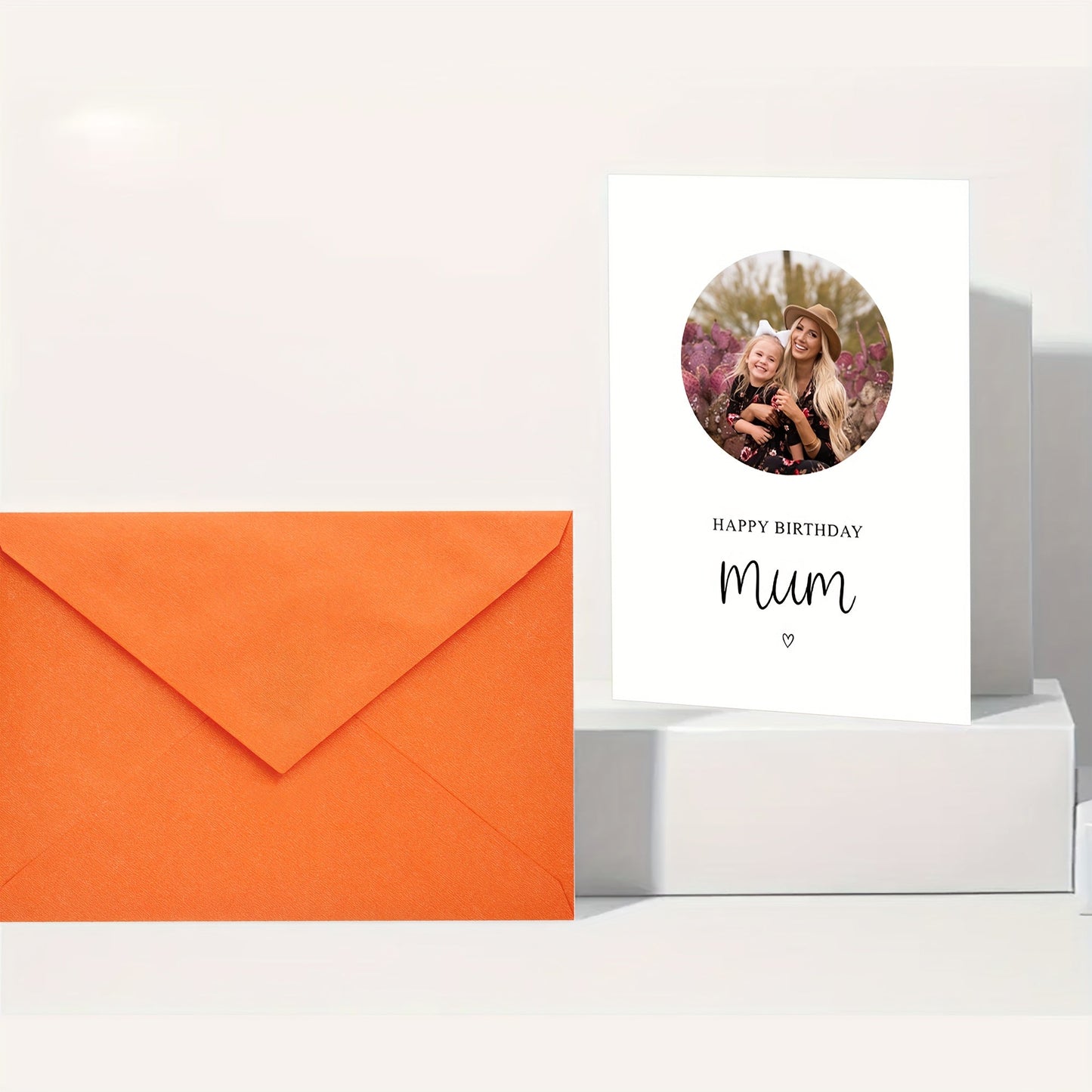 Personalized Happy Birthday Mum Thank You Card with Custom Photo - Cute and Creative Blessing Card, Perfect Mother's Day Gift