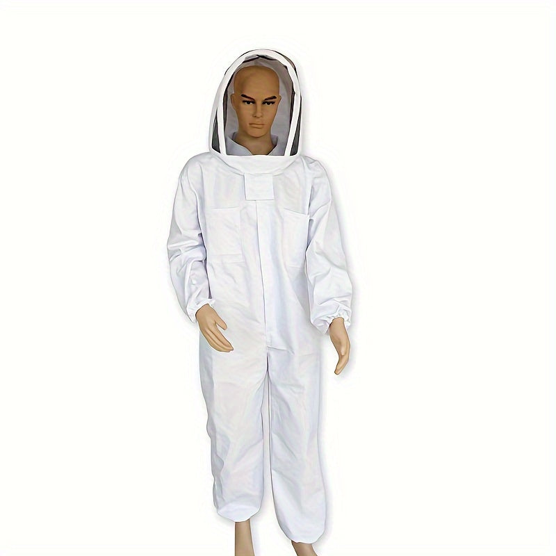 Durable full body beekeeping suit with hood for beekeepers, multiple sizes available