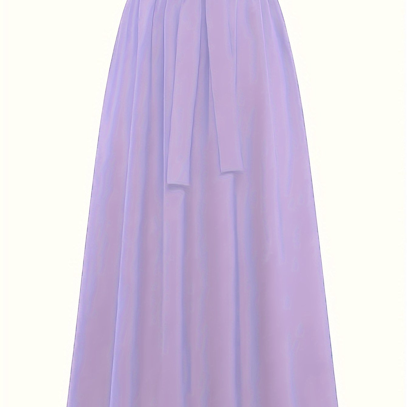 Green polyester midi skirt with tie detail for women, ideal for spring/summer, machine washable, flowing non-stretch material.