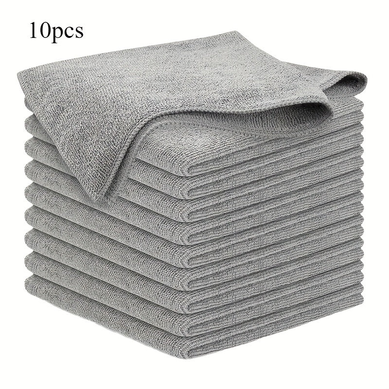 Get a set of 5 or 10 Bamboo Charcoal Polyester Cleaning Cloths that are perfect for all your cleaning needs. These multi-purpose, absorbent cloths are ideal for use in the kitchen, bathroom, living room, bedroom, and even outdoors. They are designed for