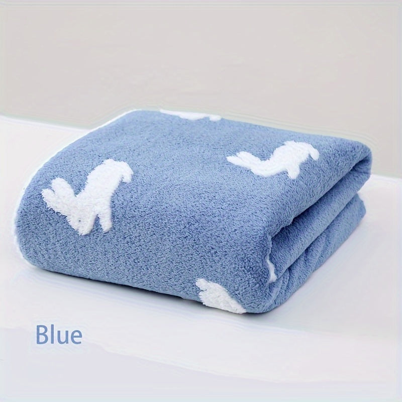 1pc Rabbit Jacquard Design Bath Towel, 69.98*139.98cm, Household Cute and Super Soft, Absorbent Bathroom Towel.