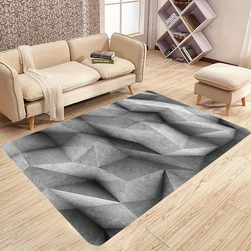 1 Piece of Modern 3D Illusion Doormat - Non-Slip, Easy to Clean, Made of Thick 1.1cm Polyester Fiber, Anti-Fatigue Kitchen Mat, Suitable for Living Room, Entryway, Balcony, Home Decor