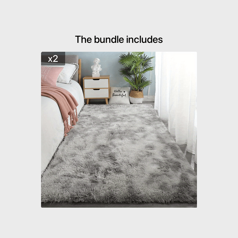 Soft, fluffy shag area rug perfect for living room or bedroom decor. This non-slip machine washable carpet adds luxury and coziness to any space.