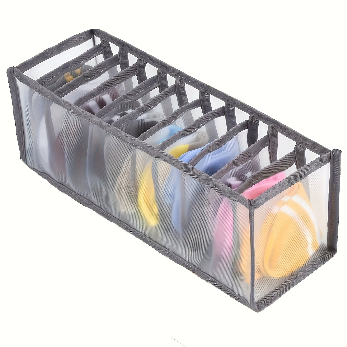 11 Large Fabric Storage Bins with Handles - Stackable, Foldable, Collapsible Organizer Boxes for Clothes & More