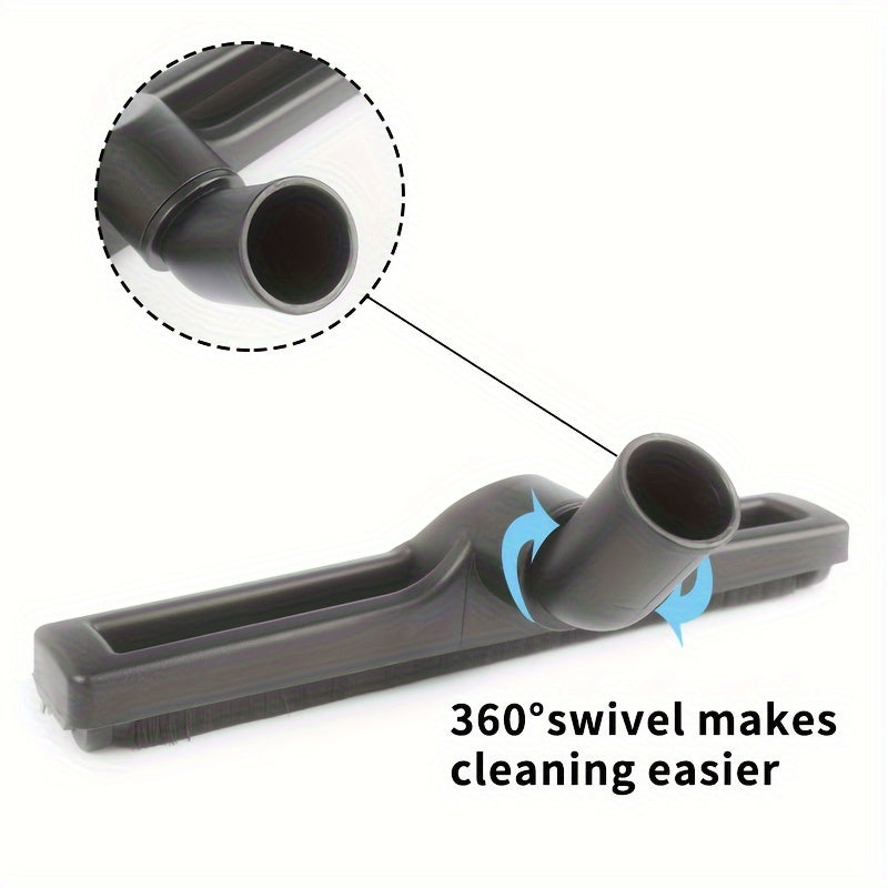 Vacuum Cleaner Floor Brush with 32mm PP Soft Bristles: Features Stable Suction Head and Water Scraper with Rubber Strip Brush. Compatible with Horizontal Bucket Type Universal Vacuums.