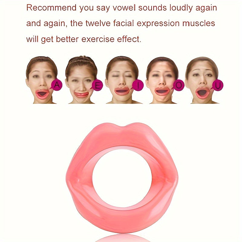 Silicone Lip Corrector and Oral Smile Trainer for Women, Portable Facial Training Tool.