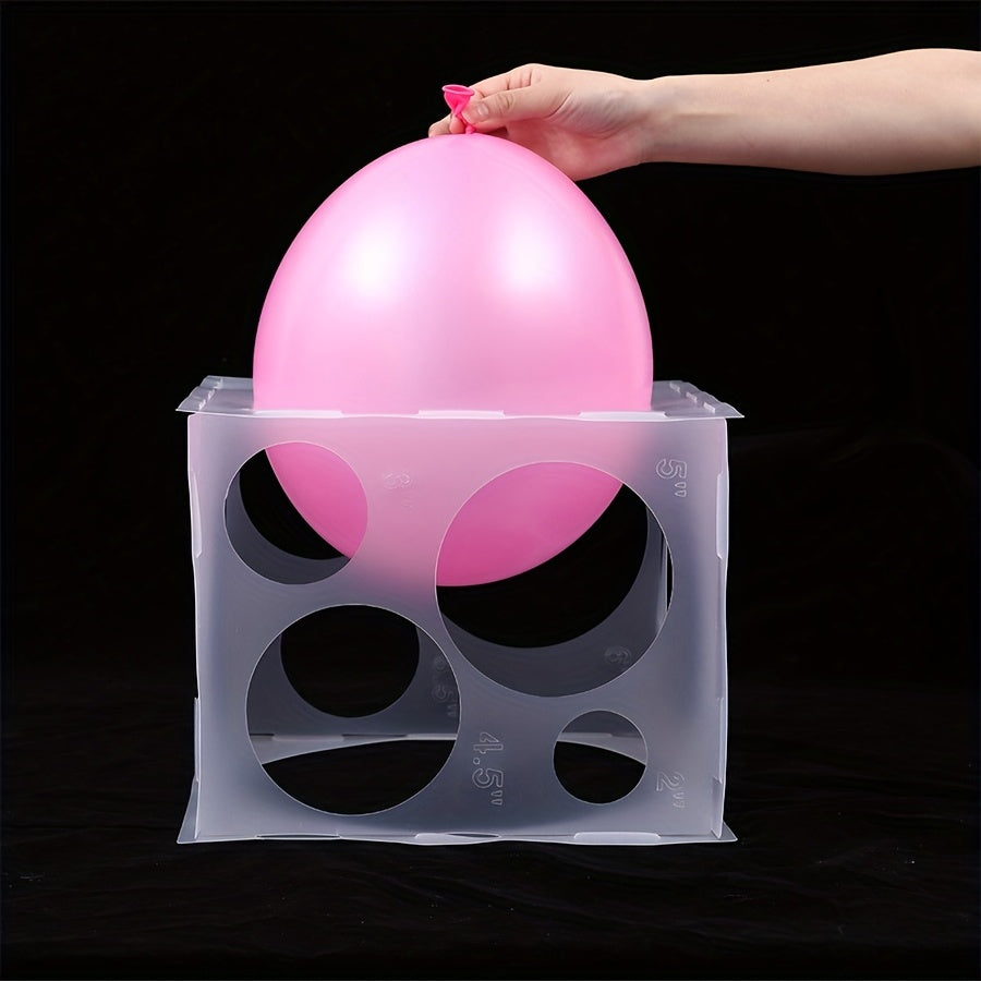 1 Collapsible Balloon Size Box with 11 Holes, ideal for creating balloon arches, columns, and photo balloons. Perfect for birthday parties and room decoration.